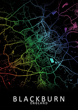 Blackburn England City Map