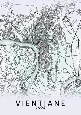 Vientiane Laos City Map