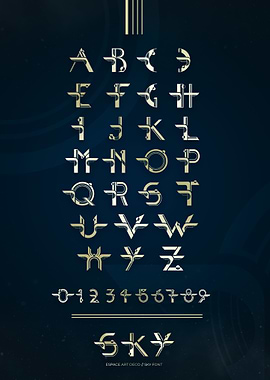 Space Art Deco font