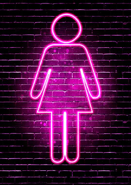 Neon Womens Toilet sign