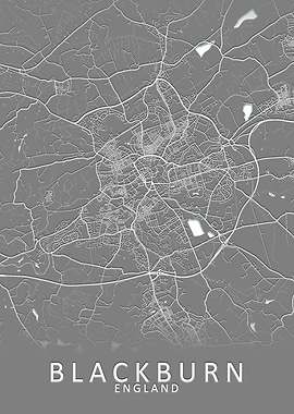 Blackburn England City Map