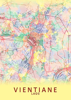 Vientiane Laos City Map