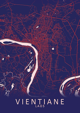 Vientiane Laos City Map