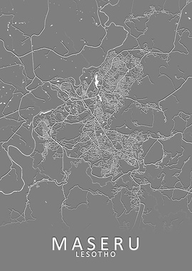 Maseru Lesotho City Map