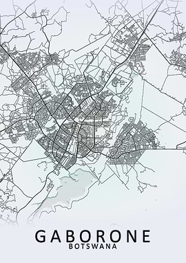 Gaborone Botswana City Map