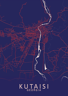 Kutaisi Georgia City Map