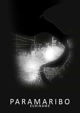 Paramaribo Suriname Map