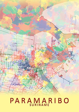 Paramaribo Suriname Map