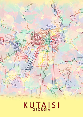 Kutaisi Georgia City Map