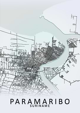 Paramaribo Suriname Map