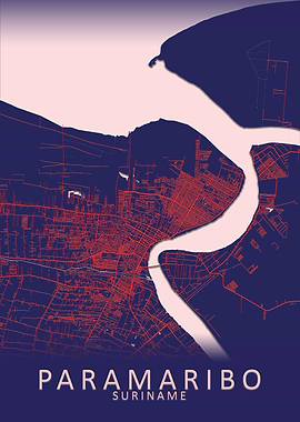 Paramaribo Suriname Map