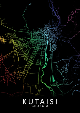 Kutaisi Georgia City Map