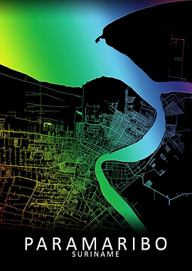 Paramaribo Suriname Map
