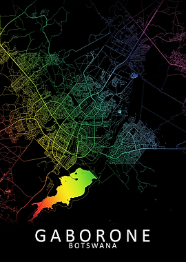 Gaborone Botswana City Map