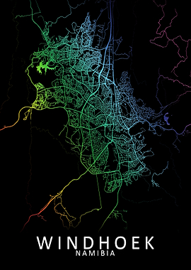 Windhoek Namibia City Map
