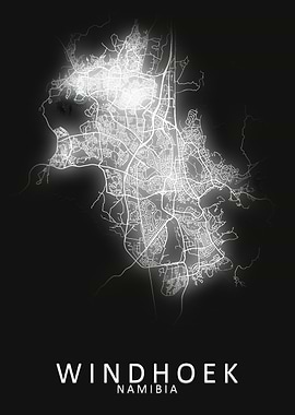 Windhoek Namibia City Map
