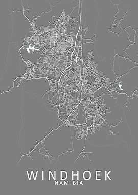 Windhoek Namibia City Map