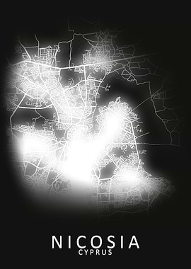 Nicosia Cyprus City Map