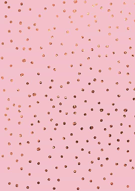 Blush rose gold confetti