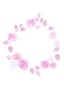 Watercolor pink roses