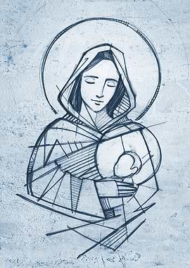 Virgin Mary and baby Jesus