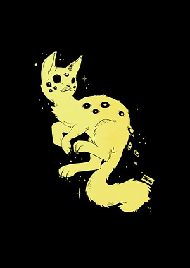 Black Many Eyed Goth Cat