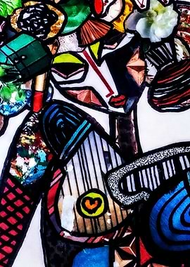 Abstract Pattern Nude Lady