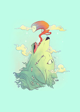 Colorful Wolf Artwork