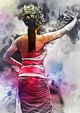 Balinese Girl Back View