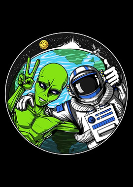 Funny Space Alien Peace