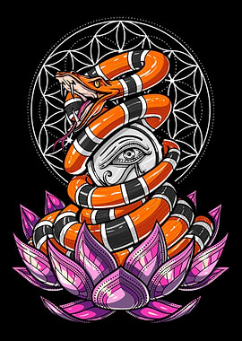 Lotus Eye Of Horus Symbol