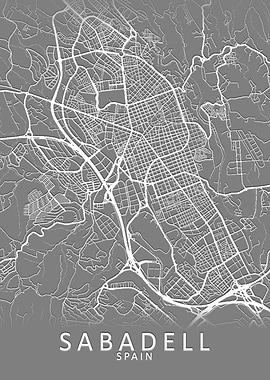 Sabadell Spain City Map