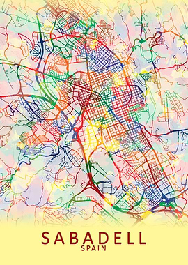 Sabadell Spain City Map