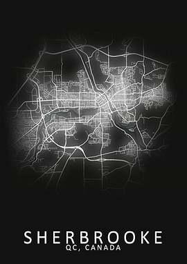 Sherbrooke Canada City Map