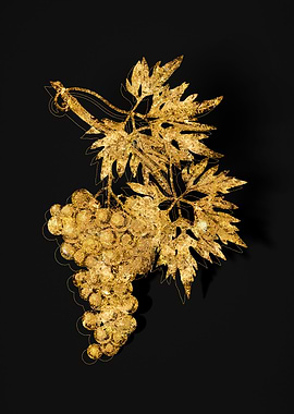 Gold Flora on Black