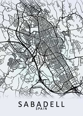Sabadell Spain City Map