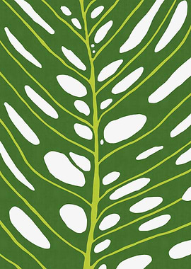 Colorful tropical leaf X