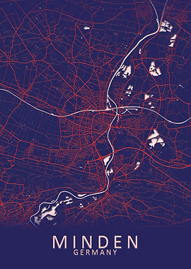 Minden Germany City Map