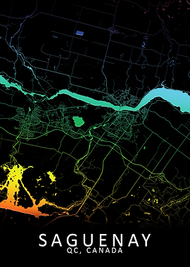 Saguenay Canada City Map