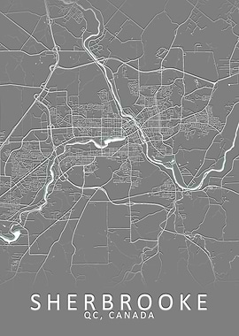 Sherbrooke Canada City Map