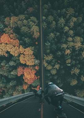 Vertical road skating