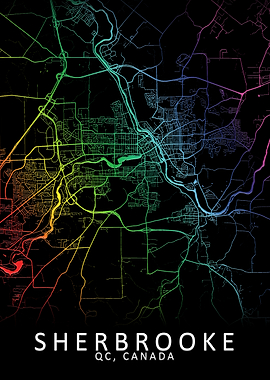 Sherbrooke Canada City Map