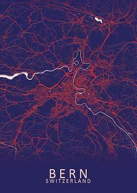 Bern Switzerland City Map