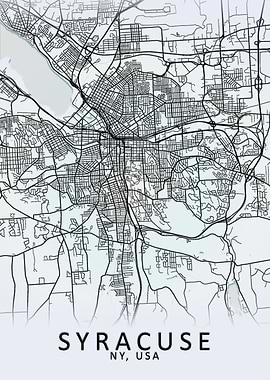 Syracuse NY USA City Map