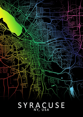 Syracuse NY USA City Map