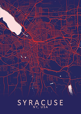 Syracuse NY USA City Map