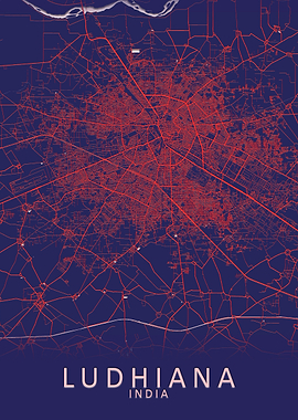 Ludhiana India City Map