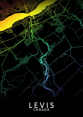 Levis Canada City Map