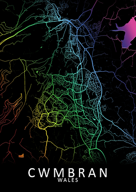Cwmbran Wales City Map