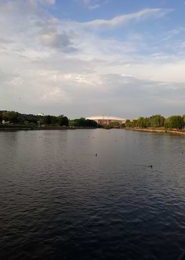 Stadium by the river